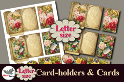 Vintage Floral Card Holders &amp; Cards Printable Set Product Image 1