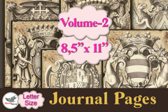 Vintage Heraldry Journal Pages Kit Letter Size Vol 2 Product Image 1