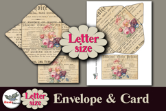 Vintage Floral Envelope and Card Printable Letter Size Product Image 1