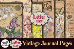 Vintage Botanical Journal Pages Letter Size Printable Product Image 1