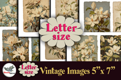 White Magnolia Vintage 5x7 Printable Kit Letter Product Image 1