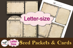 Vintage Seed Packet Cards Printable Letter Set Product Image 1