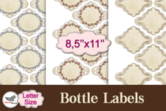 Vintage Floral Bottle Labels Printable Letter Kit Product Image 1