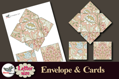 William Morris Peach Floral Cards &amp; Envelope Letter Size Product Image 2