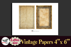 Vintage Frames Papers 4x6 Letter Size Printable Set Product Image 3