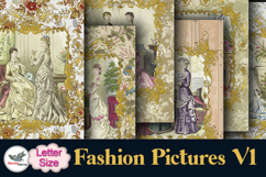 Vintage Fashion Junk Journal Pages Letter Printable Product Image 2