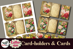Vintage Floral Card Holders &amp; Cards Printable Set Product Image 2