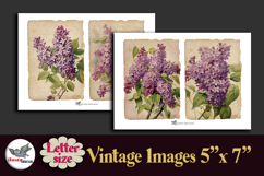 Vintage Lilac Flowers 5x7 Printable Kit Letter Size Product Image 2