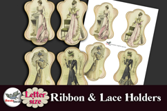 Vintage Fashion Ribbon &amp; Lace Holders Printable Letter Product Image 3