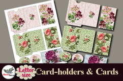 Vintage Floral Card Holders &amp; Cards Printable Letter Product Image 2