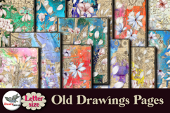 Vintage Floral Drawing Papers Letter Size Product Image 2