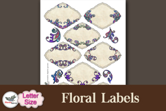 Vintage Floral Labels Letter Size Printable Set Product Image 2