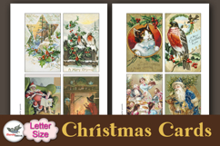 Victorian Christmas Cards Printable Letter Kit Product Image 2