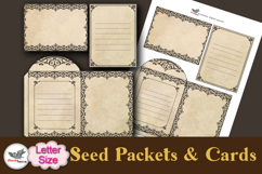 Vintage Seed Packet Cards Printable Letter Set Product Image 2