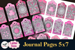 Pink &amp; Silver Christmas Tags Letter Printable Set Product Image 2