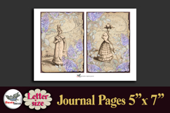 Vintage Fashion Ladies Lilac 5x7 Journal Kit Letter Product Image 2