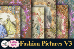 Vintage Fashion Junk Journal Pages Letter V3 Product Image 2