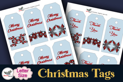 Merry Christmas Gift Tags Printable Set Letter Size Product Image 2