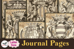 Vintage Heraldry Journal Pages Kit Letter Size Vol 2 Product Image 2
