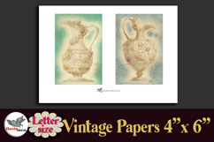 Vintage Vase Papers 4x6 Letter Size Printable Set Product Image 2