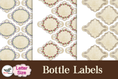Vintage Floral Bottle Labels Printable Letter Kit Product Image 2