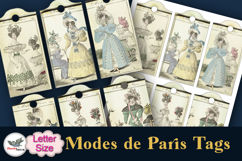 Modes de Paris Vintage Tags Printable Letter Product Image 2