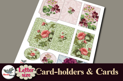 Vintage Floral Card Holders &amp; Cards Printable Letter Product Image 3