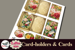 Vintage Floral Card Holders &amp; Cards Printable Set Product Image 3