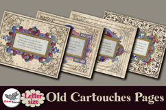 Vintage Cartouches Letter Size Digital Papers Product Image 3