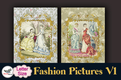 Vintage Fashion Junk Journal Pages Letter Printable Product Image 3