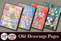 Vintage Floral Drawing Papers Letter Size Product Image 3