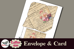 Vintage Floral Envelope and Card Printable Letter Size Product Image 3