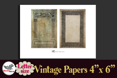 Vintage Frames Papers 4x6 Letter Size Printable Set Product Image 4