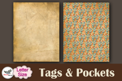 Vintage Wildflower Tags &amp; Pockets Printable Journal Kit Product Image 3