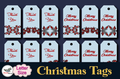 Merry Christmas Gift Tags Printable Set Letter Size Product Image 3