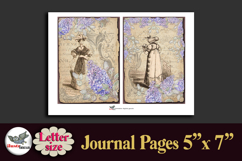 Vintage Fashion Ladies Lilac 5x7 Journal Kit Letter Product Image 3