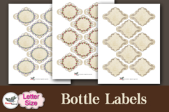 Vintage Floral Bottle Labels Printable Letter Kit Product Image 3