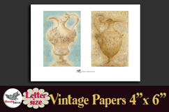 Vintage Vase Papers 4x6 Letter Size Printable Set Product Image 4