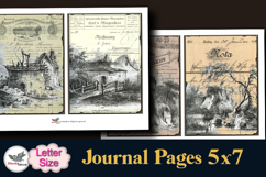 Vintage Invoice Landscapes Journal Pages Letter Set Product Image 4