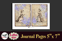 Vintage Fashion Ladies Lilac 5x7 Journal Kit Letter Product Image 4