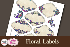 Vintage Floral Labels Letter Size Printable Set Product Image 4