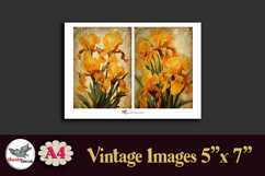 Vintage Iris Flowers 5x7 Printable Journal Kit A4 Product Image 4