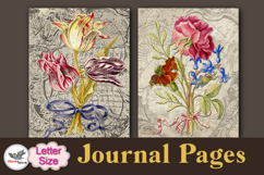 Vintage Floral Journal Pages Letter Size Printable Product Image 4