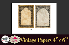 Vintage Frames Papers 4x6 Letter Size Printable Set Product Image 5