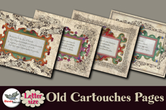 Vintage Cartouches Letter Size Digital Papers Product Image 4
