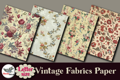Vintage Floral Fabric Papers Letter Size JPG Pack Product Image 4