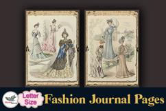 Vintage Fashion Journal Pages Letter Printable Set Product Image 5