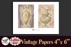 Vintage Vase Papers 4x6 Letter Size Printable Set Product Image 5