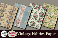 Vintage Floral Fabric Papers Letter Size JPG Pack Product Image 5