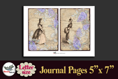 Vintage Fashion Ladies Lilac 5x7 Journal Kit Letter Product Image 5